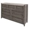 Homeroots 62" Gray Solid Wood Seven Drawer Triple Dresser 524546 - alternate 1