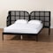Baxton Studio Cascadia Mid-Century Modern Ebony Black Wood Queen Size Wingback Platform Bed 252-13901-ZORO - alternate 6
