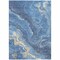 Homeroots 10' X 14' Blue Gold And Ivory Abstract Washable Indoor Outdoor Area Rug 618201 - alternate 4