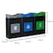 Commercial Zone Products Avante Series Triple Stream Black Trash/Recycling/Composting 30 Gallon Shallow Containers w/ Open Top 787307MSA - alternate 3