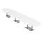 Skutchi Designs Boval Conference Table With Power Unit, 48 in W, 192 in L, White HAR-BOVL-48X192-DOU-W960-NA - alternate 1