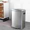Happimess Marco Rectangular 10.6-Gallon Double Bucket Trash Can with Soft-Close Lid, Platinum Silver HPM1005A - alternate 5