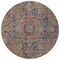 Homeroots 8' Red Orange And Blue Round Oriental Washable Indoor Outdoor Area Rug 563840 - alternate 3