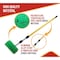 Mytee Products 10in Green Bi-Level Bristles Car Wash Brush with Handle - Extends 5ft to 13ft, 2PK EXTBH-513x2 - alternate 6