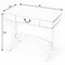 Homeroots Acacia And Pinewood White Writing Desk 389434 - alternate 3
