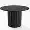 Homeroots 46" Black Solid Wood Pedestal Base Round Top Dining Table 721077 - alternate 1