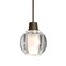 Besa Lighting Boca 3 Cord Pendant, Clear Bubble, Bronze Finish, 1x35W Halogen 1XT-BOCA3BB-BR - alternate 1