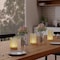 Lavish Home Remote Control LED Candles Set of 3 Battery-Operated Realistic Flameless Pillars with Lace Details 80-FC1007 - alternate 4