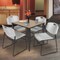 Regency Square Kahlo Breakroom Table W/ 4 Zeng Stack Chairs, 36 in W, 36 in L, Noble Oak TPL3636NOBK44GY - alternate 2
