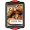 Bakkenmaster Medium Nonstick Cookie Sheet, Carbon Steel w/ Gray Coating, Red Silicone Handles, Oven Safe BKSINMED - alternate 1