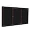 Ghent 3 Door Enclosed Fabric Bulletin Board, Bronze Aluminum Frame, 4'H x 8'W, Black PB34896F-95 - alternate 1