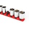 Tekton 3/8 Inch Drive x 18 Inch Socket Rail, 20 Clips (Red) OSR13120 - alternate 3