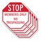 Signmission Stop Members Only No Trespassing, 10 inch X 10 inch, Aluminum Metal Signs, 5PK OC-A-5Pack-10-221 - alternate 1