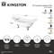 Kingston Brass 72" Cast Iron Oval Double Slipper Clawfoot Tub, 7" Faucet Drillings, White/Brushed Brass VCT7D7231NC7 - alternate 2