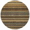 Homeroots 8' Gold Beige And Wheat Round Striped Washable Indoor Outdoor Area Rug 577777 - alternate 3