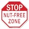 Signmission Stop Nut-free Zone, 10 Inch X 10 Inch, Aluminum Metal Signs OC-A-10-119 - alternate 1