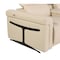 Homeroots Beige Italian Leather Modular L Shaped Five Piece Corner Sectional 534846 - alternate 5
