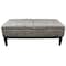Homeroots Black and White Vintage Postcard Print Dual Lift Storage Bench 469322 - alternate 1