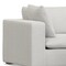 Homeroots 125" Gray Fabric Sofa With Ottoman With Brown Legs 641075 - alternate 2