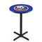Holland Bar Stool Co 36" Blk Wrinkle New York Islanders Pub Table, 36" dia. Top L211B3636NYIsln - alternate 1
