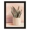 Homeroots Striped Bohemian Plant Black Framed Print Wall Art 530132 - alternate 1