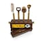 Picnic Time Family Of Brands NFL Green Bay Packers Sidecar 5-Piece Bar Tool Set, (Acacia Wood) 672-05-508-127-2 - alternate 3