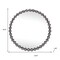 Homeroots 24" Dark Gray Iron Beaded Round Accent Mirror 634099 - alternate 3