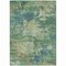 Homeroots 9' X 12' Teal Blue Beige And Denim Blue Abstract Washable Indoor Outdoor Area Rug 630751 - alternate 3