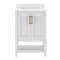 Flash Furniture Vega 24in. Vanity w/Sink, Soft Close Doors & Open Shelf, Carrara Marble, Gold Hardware, White/White FS-VEGA24-WH-HDGLD-GG - alternate 3