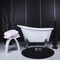 Kingston Brass 51" Acrylic Oval Double Slipper Clawfoot Tub, No Faucet Drillings, Glossy White/Polished Chrome VTND512824WAC1 - alternate 2