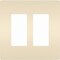 Legrand Wallplate, 4.94 in L, 4.96 in W, 2 -Gang, Polycarbonate, Light Almond RWP262LACC6 - alternate 2