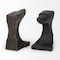Homeroots Set of Two 6" Black And Gold Polyresin Decorative Bookends, 2PK 392142 - alternate 4