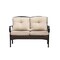 Homeroots 48" Beige Polyester Blend Sofa With Black Legs 374052 - alternate 1