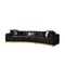 Homeroots Black Velvet Curved Three Piece Sectional With Toss Pillows 643880 - alternate 1