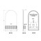 Euf Erabel, Mirror, 20"X36", Onyx White, White Resin, Arch 50819-027 - alternate 2