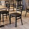 Flash Furniture HERCULES Black Ladder Back Metal Restaurant Chair - Mocha Vinyl Seat, 2PK 2-XU-DG694BLAD-MCHV-GG - alternate 5