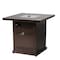 Homeroots 50000 BTU 27in Brown Steel Propane Square Fire Pit Table With Cover 714422 - alternate 5