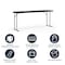 Flash Furniture 18 W, 70.8 L, 29 H, Metal, Plastic, Plastic: Polyethylene Top, Black RB-1872-BK-GG - alternate 6