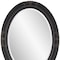 Homeroots 33" Black Ornate Oval Wood Framed Accent Mirror 384183 - alternate 3