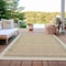 Homeroots 9' X 12' Ivory And Beige Striped Washable Indoor Outdoor Area Rug 610478 - alternate 3
