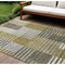 Homeroots 10' X 14' Brown Gold And Taupe Striped Washable Indoor Outdoor Area Rug 581688 - alternate 1