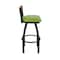 Holland Bar Stool Co Revelle 36in Swivel Extra Tall Bar Stool, Black Wrinkle Finish, Medium Back, Canter Kiwi Green Seat 881 - alternate 5
