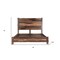 Homeroots Walnut Live Edge Solid Wood King Bed Frame 520902 - alternate 6