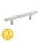 Sapphire T-Bar Style 3 in. (76 mm) CTC Modern Brushed Nickel Cabinet Hardware Handle/Pull, 10PK SP-HW3-SS-M-10 - alternate 1