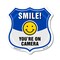 Signmission Smile You're On Camera Shield Sign Smile, 6 Inch X 6 Inch, Plastic Sign SHI-P-6-463 - alternate 1