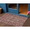 Homeroots 3' X 5' Red Beige And Charcoal Oriental Washable Indoor Outdoor Area Rug 582128 - alternate 1