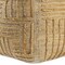 Homeroots 18" Natural Jute Blend Cube Striped Pouf Ottoman 551561 - alternate 3