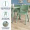 Flash Furniture 7 PC Plastic Activity Table and 6 Chairs Set, 10.5 inSeat Height-Sage YU-YCX-0013-2-RECT-TBL-SAGE-E-GG - alternate 5