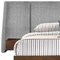 Homeroots Brown and Gray Wood And Upholstery King Bed Frame With Attached Nightstands 486186 - alternate 3
