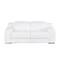 Homeroots 76in White and Silver Italian Leather Power Reclining Loveseat 633747 - alternate 1